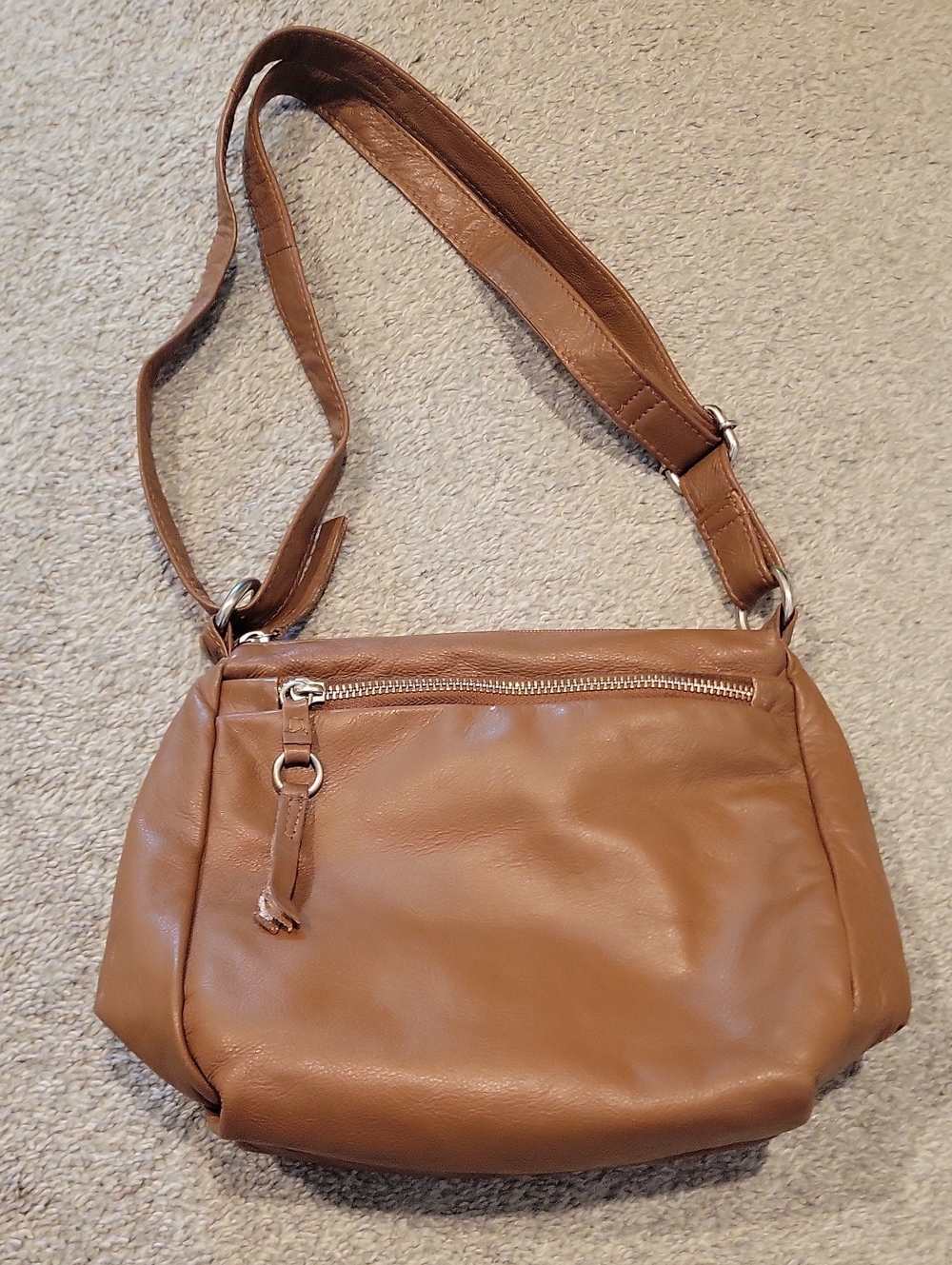 Great American Leatherworks Soft Leather Crossbody Bag in Brown
